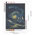 thumbnail image 2 of Pintura de diamante 5D Wdftyju DIY Taladro redondo completo Cielo nocturno estrellado Decoración para el hogar, 2 of 9