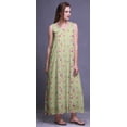 thumbnail image 4 of Bimba Robe de Nuit Maxi en Rayonne pour Femmes, Imprimée, Sans Manches, Robe de Nuit Maxi TP, 4 of 5