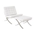 thumbnail image 3 of Pavilion Leather & Stainless Steel Barcelona Chair - Contract Grade, 3 of 7