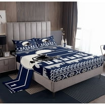 Erosebridal Football Bed Sheets Set Twin Size Youth Adults,American Football Sheet Set,Sports Themed Sheets,Football Lover Flat Fitted Sheet with 1 Pillowcase Deep Pockets(Dallas)