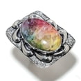 thumbnail image 2 of Natural Rainbow Solar Quartz Gemstone 925 Sterling Silver Ring Size 7, 2 of 2