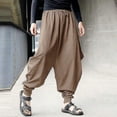 thumbnail image 1 of Lishi Comfy Mens Elastic Waist Harem Drawstring Pants, 1 of 3