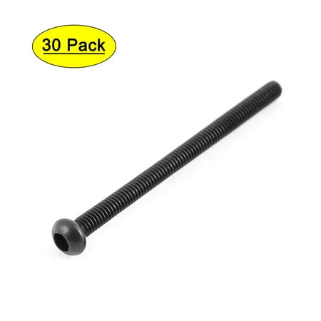 

M2.5x35mm Thread 10.9 Alloy Steel Button Head Hex Socket Cap Screw Bolt 30pcs