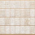 thumbnail image 1 of 28 Pcs Pochoirs Lettres et Chiffres Réutilisables Pochoirs en Plastique Alphabet Pochoirs Journal Modèles de Police pour Carnet, Journal, Scrapbooking, Modèle de Dessin DIY sur Porte en Bois Verre Décoration de Vacances, 1 of 7