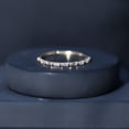 thumbnail image 6 of Rosec Jewels Certified Moissanite Half Eternity Ring - D-VS1 Quality - Baguette Moissanite Stackable Ring - with Jewelry Box, 10K White Gold, US 11.50, 6 of 8