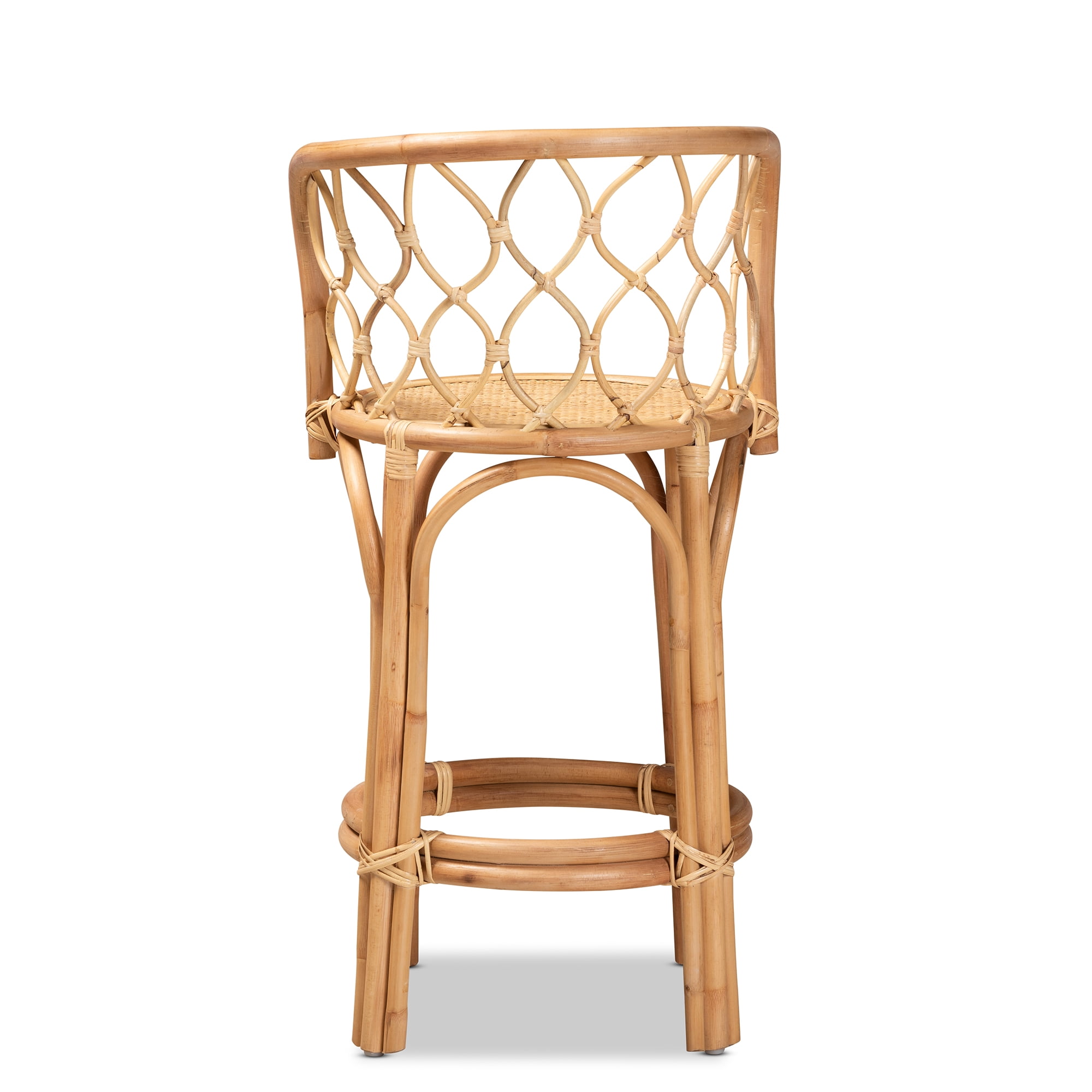 bali & pari Diana Rattan BOHO Counter Stool, Natural