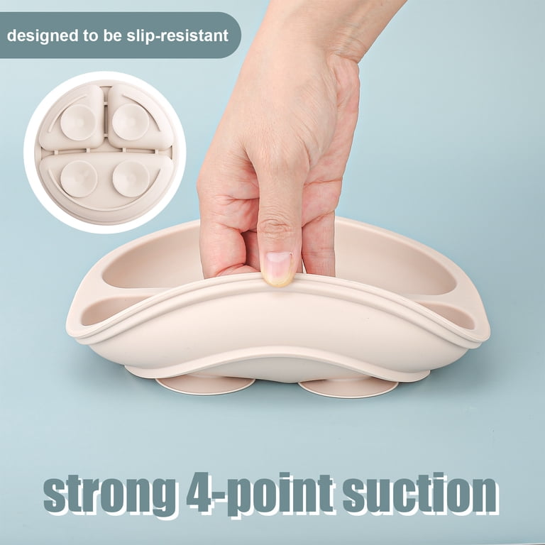 Armscye Suction Plates 3-Pack, Divided Silicone Dishes photo 2