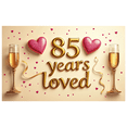 thumbnail image 2 of LUUFILx 85th Birthday Celebration Backdrop Banner Decor Party Decorations Golden Anniversary Event Supplies Love Background Celebration Cheers, 2 of 8