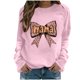 thumbnail image 2 of Xuyuer Women's Printed Long Sleeve Round Neck Casual Hoodless Sweatshirt, Comfortable Pullover Top for Mother's Day Gifts, Family Events and Relaxed Everyday Wear, 2 of 6
