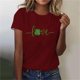 thumbnail image 2 of Mujeres Manga Corta de Verano Tops Impreso Sudadera Casual, Cuello Redondo Blusa Ligera para la Primavera Y el Verano, 2 of 6