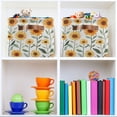 thumbnail image 6 of Yayeee Canvas Storage Basket with Handles for Shelves Fabric Bins Closet Organizer, Sunflowers and Leaves Pattern, 6 of 8