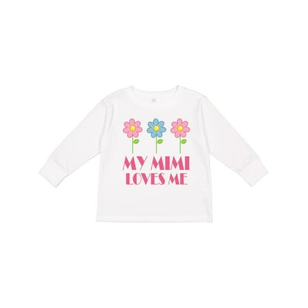 

Inktastic Mimi Loves Me Daisies Gift Toddler Toddler Girl Long Sleeve T-Shirt