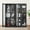 Black, variant on Polup 71''Tall Metal Display Cabinet with Glass Doors, White Kitchen Case with Lock and Adjustable Shelves