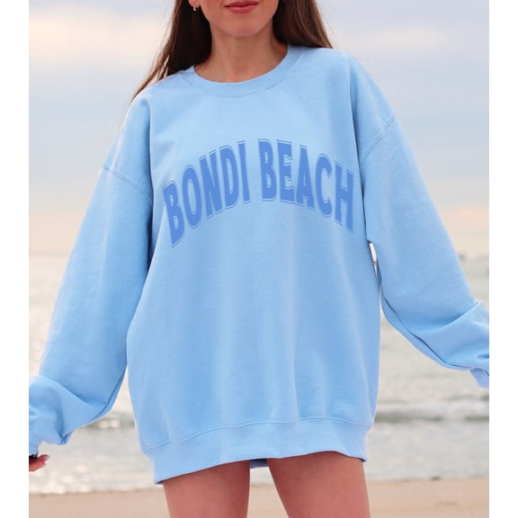 Bondi Beach Sweatshirt, Trendy Varsity Sweatshirt, Aesthetic College Crewneck, Oversized Minimalist Sweater, Bondi Beach Australia Shirt Tshirt All Size S-5XL
