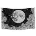 thumbnail image 6 of Yayeee Tapestry Wall Hanging for Bedroom 60" x 40" Living Room Home Wall Art Decor, Black Moon, 6 of 7