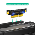 thumbnail image 4 of PCI-E 4X 3.0 90 Degree Reverse Male to Female Riser Card for 1U Server (Installation Direction Towards CPU), 4 of 6