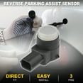 thumbnail image 2 of Sensor de Asistencia de Estacionamiento Inverso Unique Bargains para GM 2007-2014 Sensor de Asistencia de Estacionamiento para Parachoques Delantero y Trasero 1 Pcs, 2 of 7