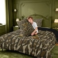 thumbnail image 4 of meiyoeat Rustic Camo Monogram King Size Comforter Sets For Kids,Vintage Farmhouse Hunting Camouflage Comforters King Size,Black Reversible,3-Piece, 4 of 7