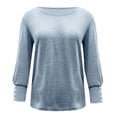 thumbnail image 3 of Womens Fall Tops 2024 Womens Tops Long Sleeve Button Casual Round Neck Long Sleeve Sweatshirts, 3 of 4