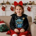 thumbnail image 2 of Uorisanigo Toddler Girl Sweatshirt Comfy Cute Owl Print Hoodie No Hood Sweatshirt Crewneck Ruffle Shoulder Pullover Shirts Sweater Blouse Fall Clothing, 2 of 7