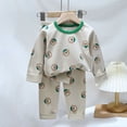 thumbnail image 2 of Ulanda Unisex Baby Boy Girl Cute Animal Print Sweatshirt&Pant Clothing Set Toddlers Cotton Outfits Set for Spring Autumn (Green, 12-18 Months), 2 of 4