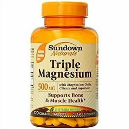 Sundown Naturals Triple Magnesium Tablet 500 mg 120 Count