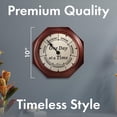 thumbnail image 4 of Reloj de pared DayClocks clásico de madera de caoba para días laborables, 10 pulgadas, 4 of 9