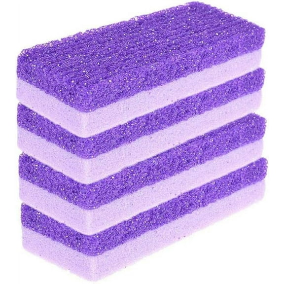 5 Pack Purple Pumice Stone Sponge 2-in-1 Feet Callus Remover Pedicure Stone Foot Scrubber Home Pedicure Exfoliation for Feet Hands Dead Skin Exfoliation