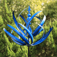 thumbnail image 4 of Wind Spinner Metal Windmill 3D Wind Powered  Sculpture Lawn Metal Wind Solar Spinners Yard and Garden Decor,B, 4 of 8