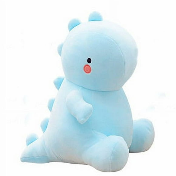 Pretty Dinosaur Stuffed Animals Shape Big Hugging Pillow Soft 3D Pom Plush Toy Doll Ultra Fabric Bed Rest Chair Bo Children's Room Decoration Gift (Blue,11.8in) Christmas Gift