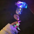 thumbnail image 4 of JASKFLY Colorful Luminous Rose Artificial Flower Home Decor Gift with Colorful Lights Seven Color Glowing Purple Rose, 4 of 9