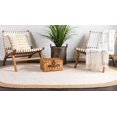 thumbnail image 2 of Natural Fiber Braided Oval Jute Rug - Vintage Hand Braid Area Rug, Handmade Sisal Tress de Lit (6x9 Feet, White + Brown), 2 of 2
