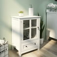 thumbnail image 6 of Dtwnek Single Glass Doors Storage Cabinet with 1 Drawer, 6 of 7