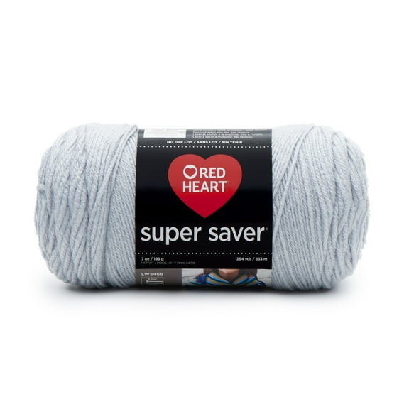 Red Heart® Super Saver™ #4 Worsted Acrylic Yarn, Lightgray 7oz/198g 364yd