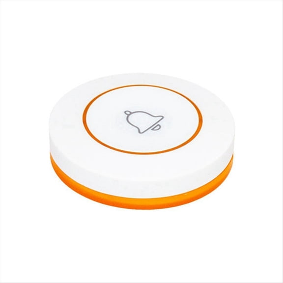 Call Button Restaurant Pager 433MHz Wireless Doorbell Bell Button for Home Security Alarm System Hardware Orange,1 x Wireless Doorbell Button,Orange