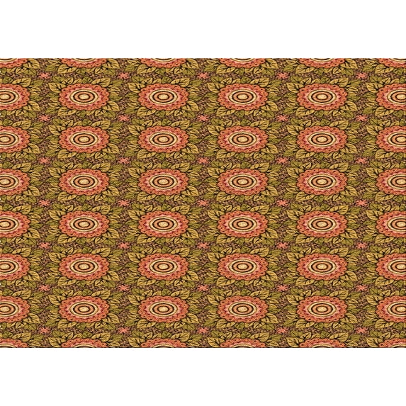 Ahgly Company Machine Washable Indoor Rectangle Transitional Red Brown Area Rugs, 4' x 6'