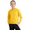 thumbnail image 3 of Haitryli Kids Girls Hooded Pullover Long Sleeve Solid Cotton Casual Hoodies Sweatshirts 3-12 Yeras Yellow 130, 3 of 7