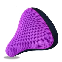 MISSMILE Bike Seat Cushion,Waterproof Bicycle Comfort Seat Saddle Cover,Soft Breathable Bike Seat Cover,Purple