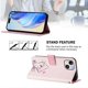 thumbnail image 3 of For iPhone 15 Case Pattern Printing Wallet Phone Cover with Strap - Cute Cat, 3 of 5