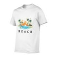 thumbnail image 2 of Graphic Tees Beach Summer Gildan Men's Short Sleeve T-Shirt 180g, 2 of 8
