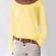 thumbnail image 3 of Blusa de Larga con Cuello y Hombros Descubiertos para Mujer Amarillo L, 3 of 5