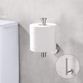 thumbnail image 3 of Portarrollos de papel higiénico de níquel cepillado, acero inoxidable SUS304, portarrollos de papel redondos modernos, dispensador de rollos de papel higiénico para montaje en pared, 3 of 5