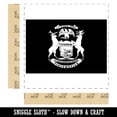 thumbnail image 2 of Michigan State Flag Self-Inking Rubber Stamp Ink Stamper - Blue Ink - Large 1-1/2 Inch, 2 of 7