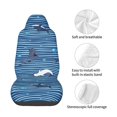 thumbnail image 4 of Honeii Sharks on White Blue Striped Print Car Seat Cover,Car Interior Covers,Universal Fit Seat Protector, Compatible with Most Cars, SUVs, Trucks, and Vans, 4 of 5