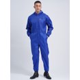thumbnail image 2 of YONGHS Men's One Piece Dustproof Workwear Long Sleeve Work Overall Suit With Drawstring Hood Blue XL/175, 2 of 7