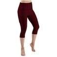 thumbnail image 1 of Gibobby Leggings Con Forro Polar Mujer Yoga Running Out Pantalones Mujeres Pocket Fitness Leggings paraportes Gimnasio Entrenamiento Pantalones atléticos（Vino， M), 1 of 5