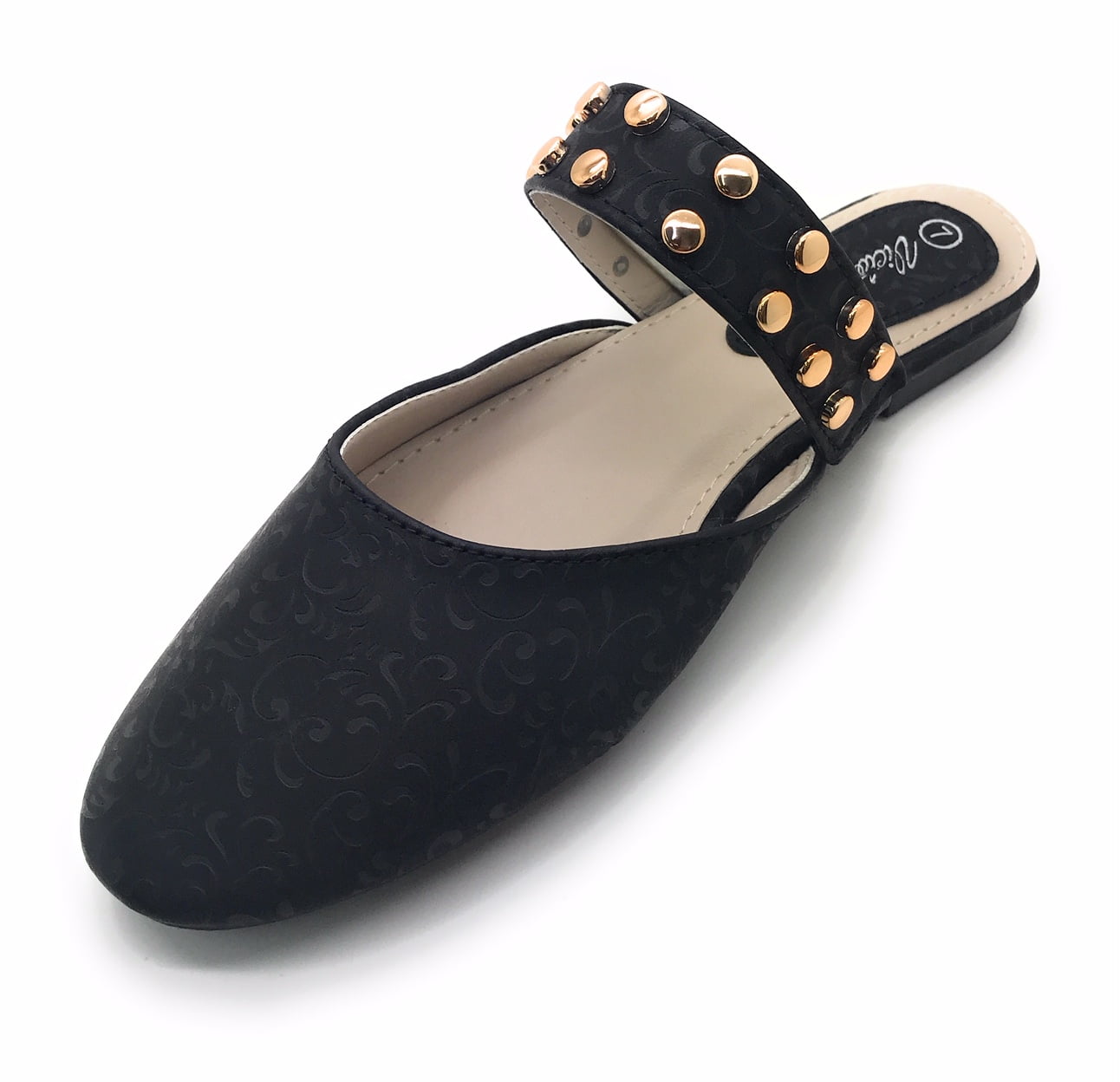 Victoria K Floral Textured Slip On Mules (Women)
