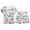 32White58, variant on XAOFW Boys Halloween Pajamas Ghost Prints Short Sleeve Button Down Tops Shorts Toddler Kids Fall Winter Soft Sleepwear 3-4 Years