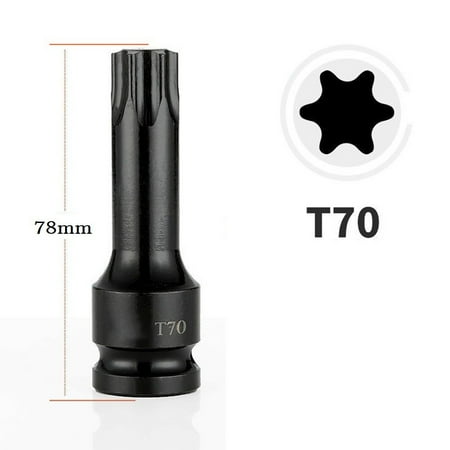 

1PC 1/2inch Hex Torx Screwdriver Bit Impact Drive Socket Adapter Head T20-T100