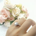 thumbnail image 6 of Filigree Oval Bridal Ring Rose Tone CZ 925 Sterling Silver Size 6, 6 of 6